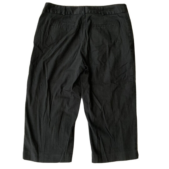 George Dress Pants Sz 10 London Fit Flat Front Womens Black Polyester Blend - Picture 6 of 10